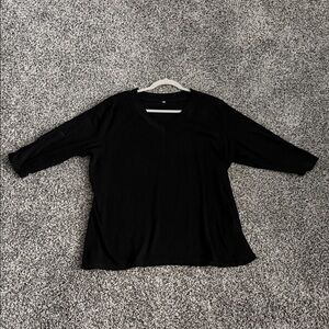 Women's Black V-Neck Top —only worn twice